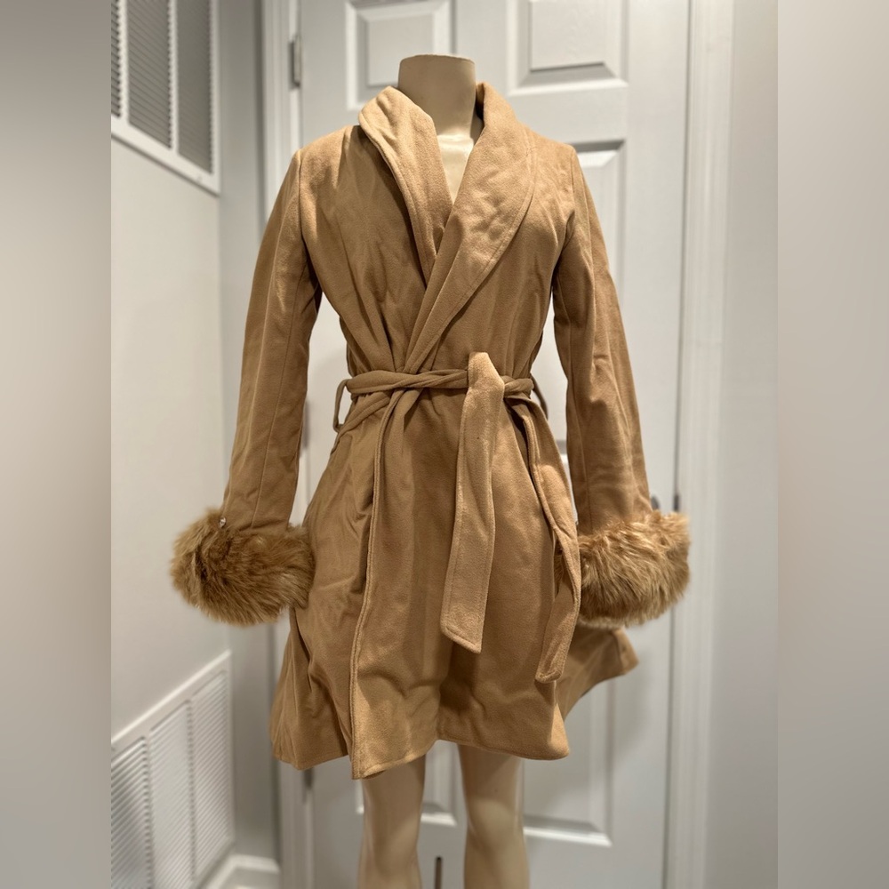 Tan Fur Dress Jacket - Picture 4 of 7